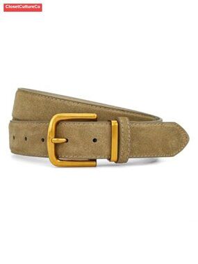 Women's Faux Suede Leather Belt Chunky Wide Waist Belt Gold Buckle